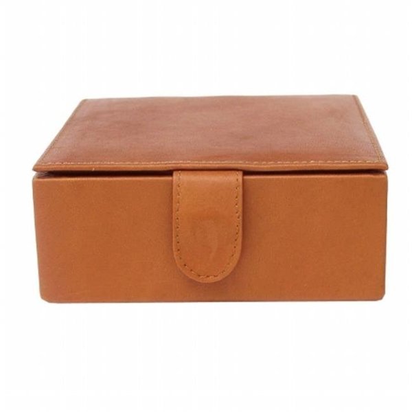 Piel Leather Piel Leather 2351 Small Leather Gift Box- Saddle 2351